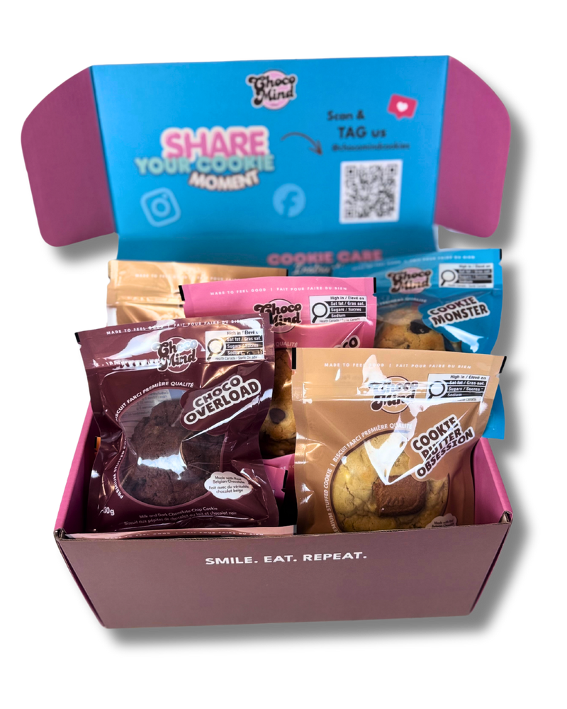 ChocoMind box with individually packaged cookies